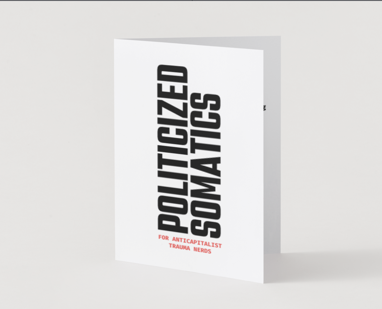 Politicized Somatics Zine cover